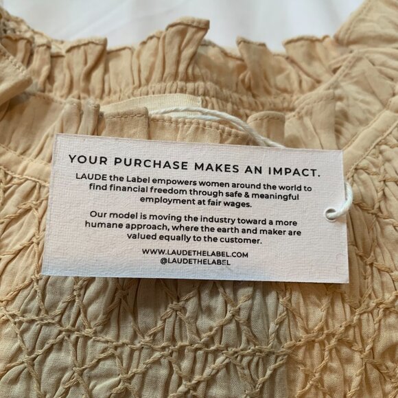 Laude the Label - Lena Top - Acacia Wood S/M NWT - Picture 2 of 9